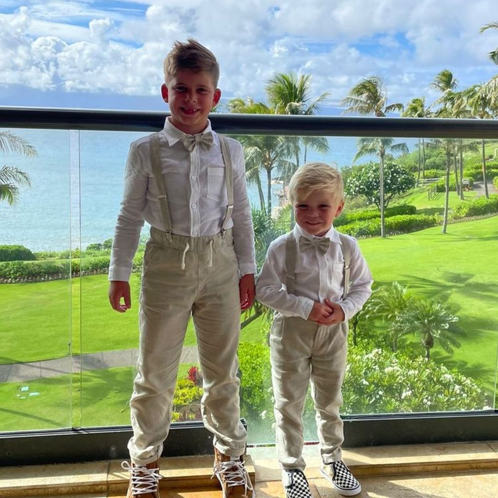 Christina Halls Söhne Brayden und Hudson London