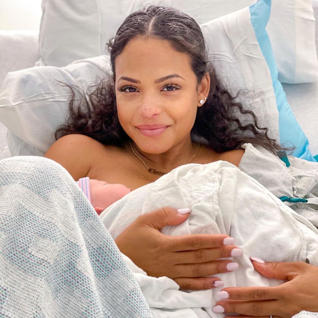 Christina Milian mit ihrem Sohn