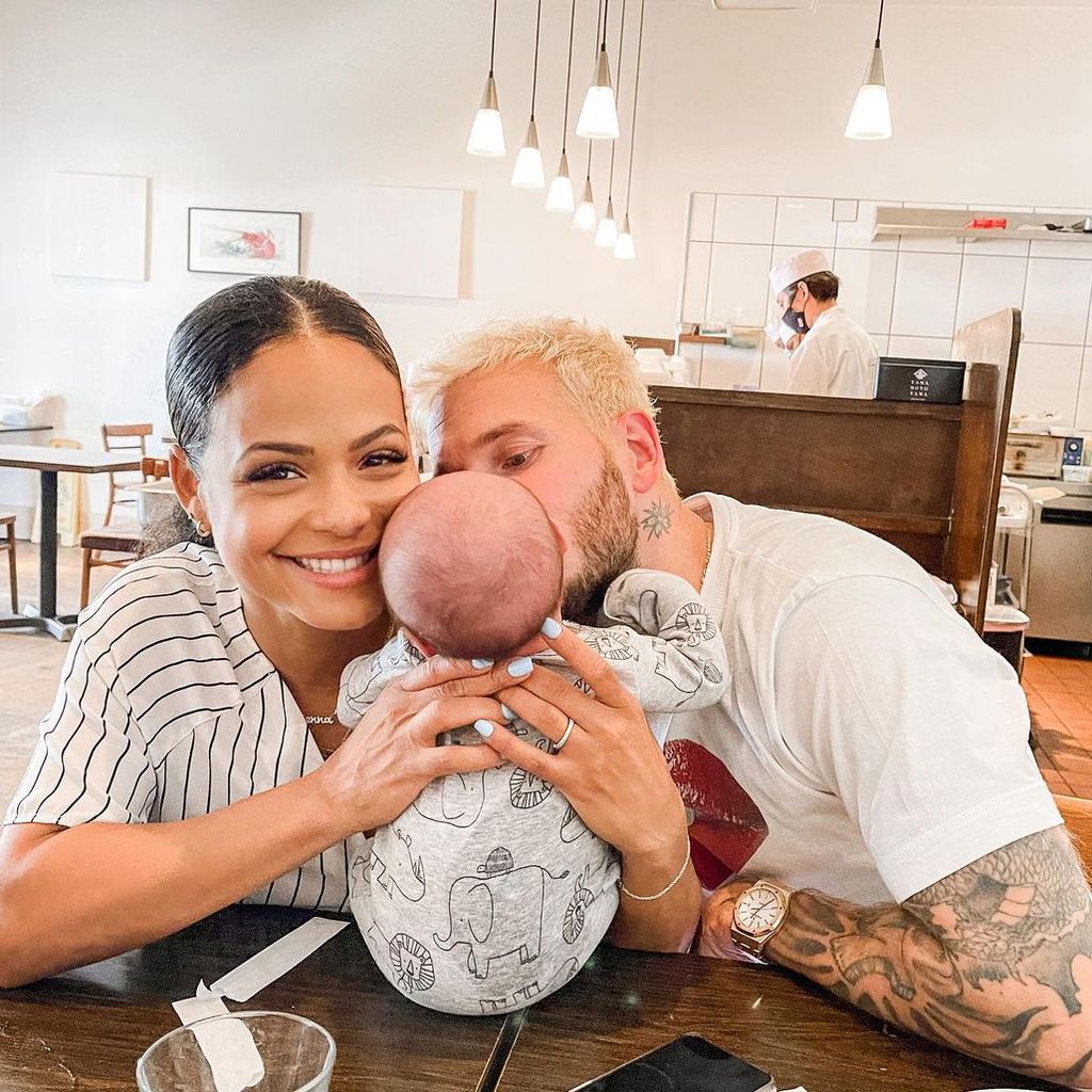 Christina Milian, ihr Partner Matt Pokora und ihr Sohn Kenna, Mai 2021