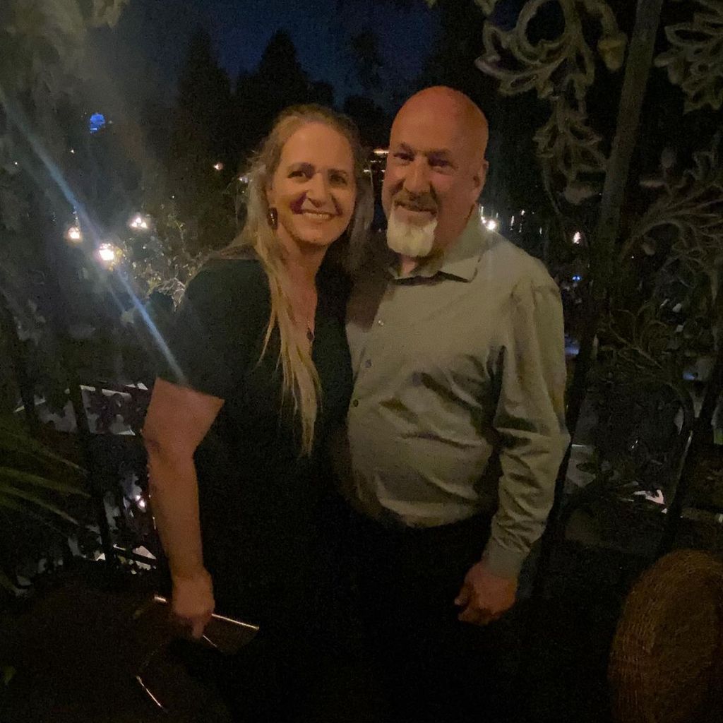 Christine Brown mit ihrem Partner David Woolley