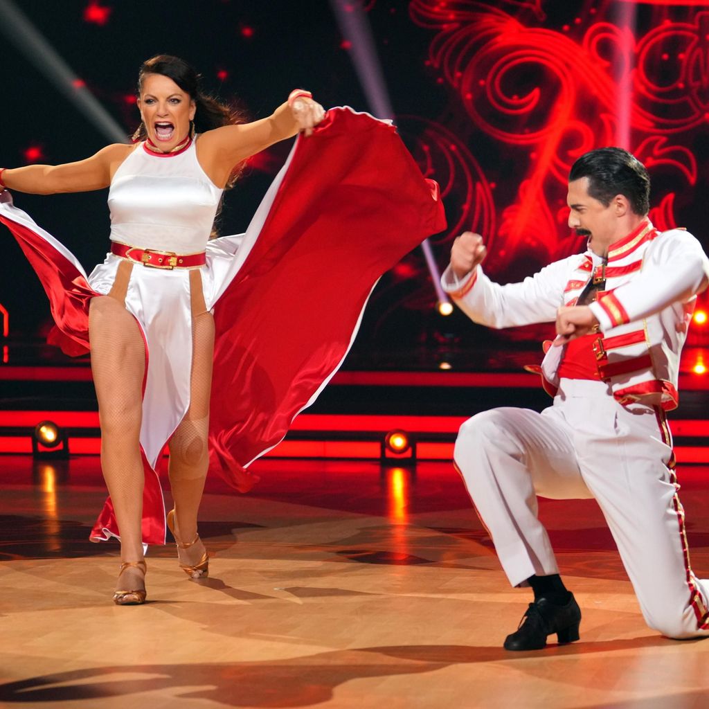 Christine Neubauer und Valentin Lusin bei "Let's Dance" 2025