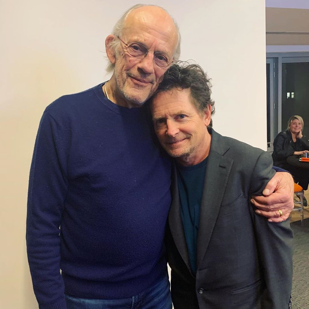 Christopher Lloyd und Michael J. Fox aus "Zurück in die Zukunft" während der Poker-Nacht 2020
