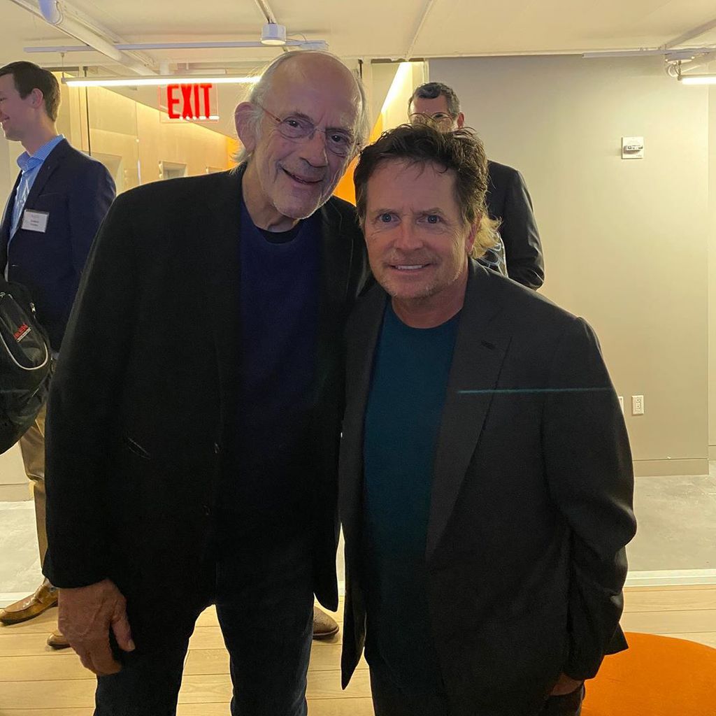 Christopher Lloyd und Michael J. Fox aus "Zurück in die Zukunft" während der Poker-Nacht 2020