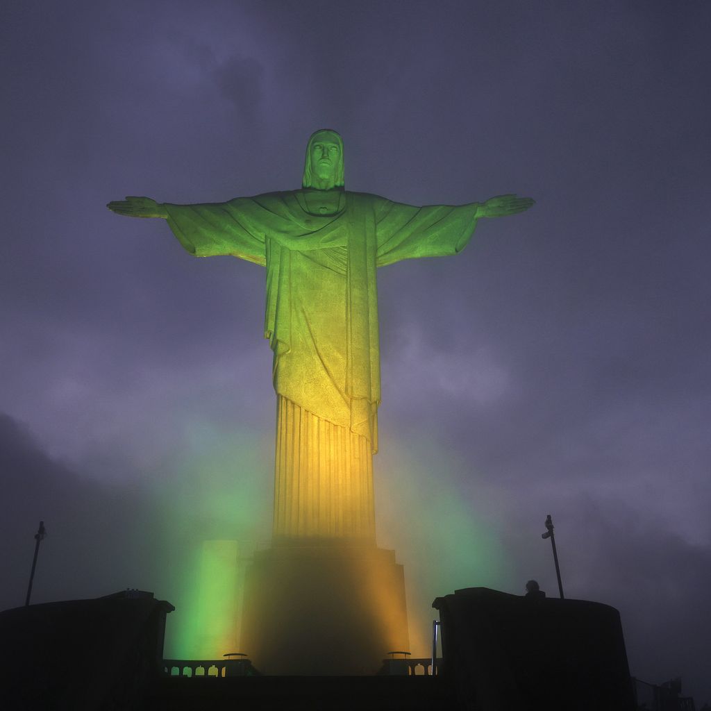 Christusstatue in Rio de Janeiro nach Pelés Tod