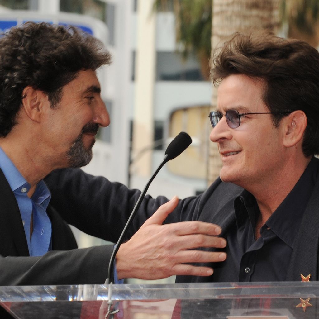 Chuck Lorre und Charlie Sheen auf dem Hollywood Walk of Fame, 2009