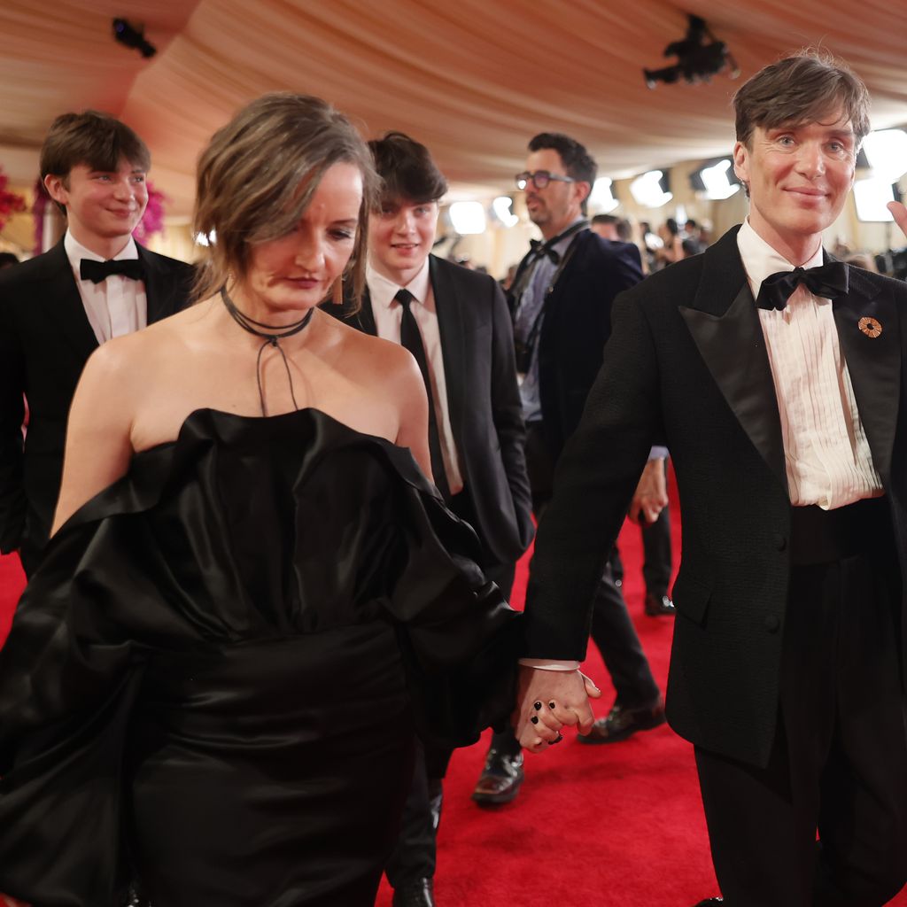 Cillian Murphy mit seiner Frau und seinen beiden Söhnen bei den Oscars 2024