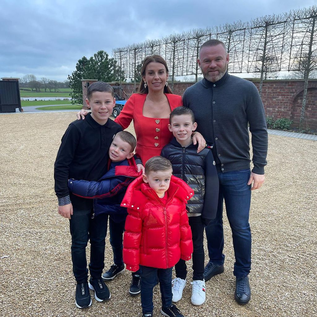 Coleen und Wayne Rooney mit ihren Kids