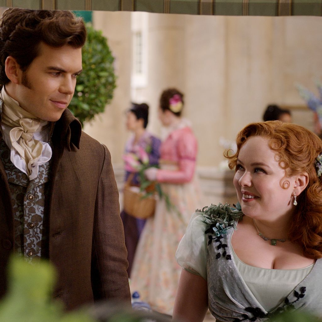 Colin Bridgerton (Luke Newton) und Penelope Featherington (Nicola Coughlan) in "Bridgerton"