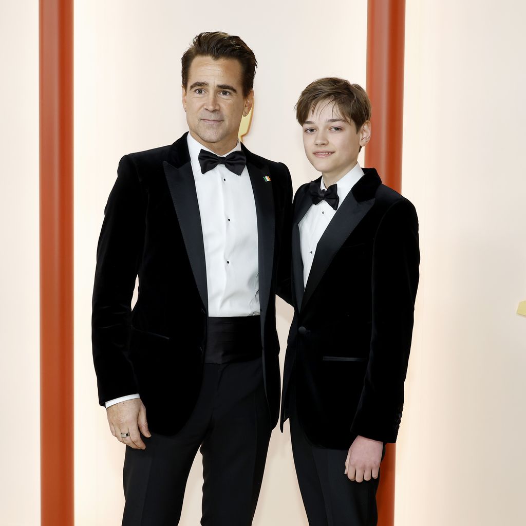 Colin Farrell und sein Sohn Henry Tadeusz bei den Oscars im März 2023