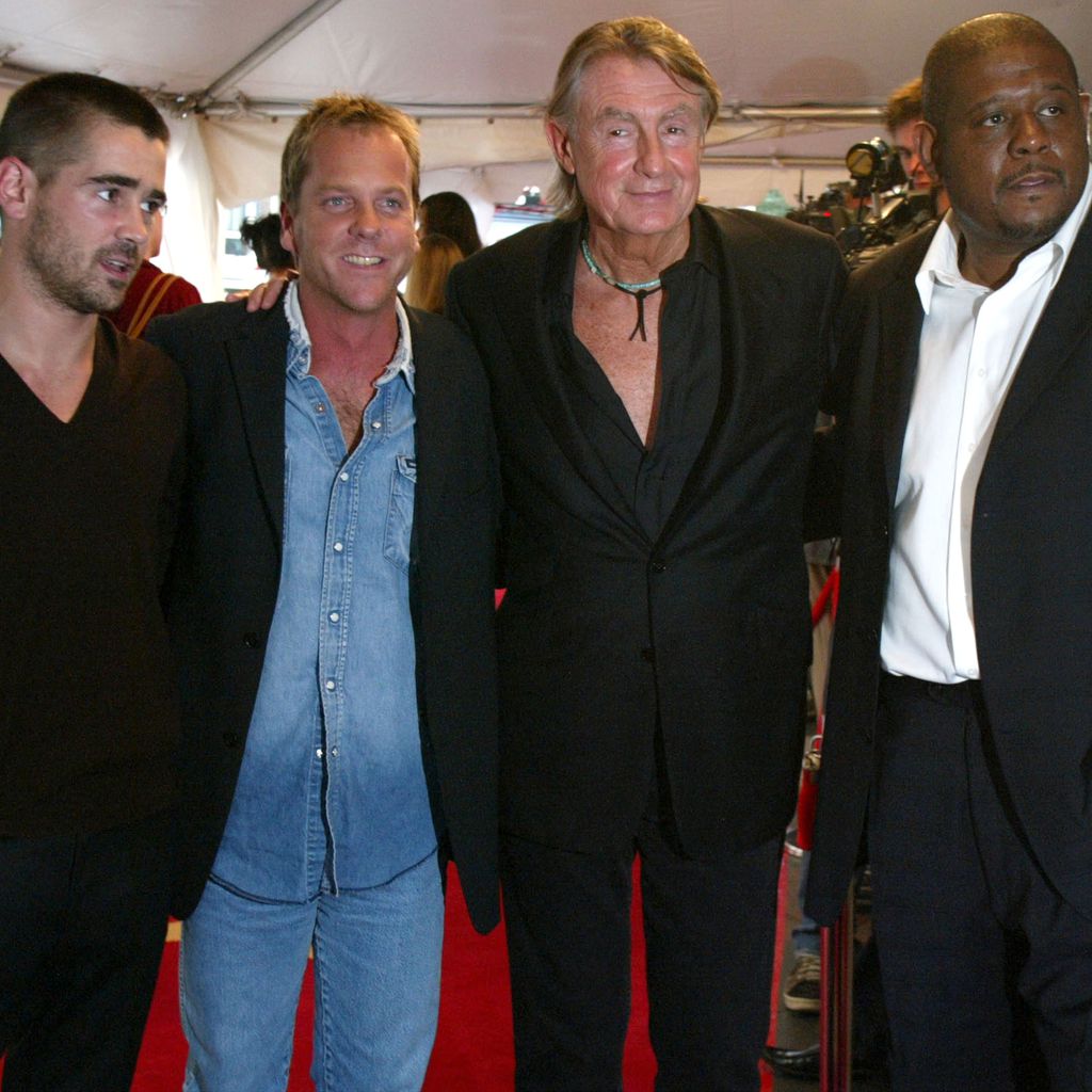 Colin Farrell, Kiefer Sutherland, Joel Schumacher und Forest Whitaker, 2002