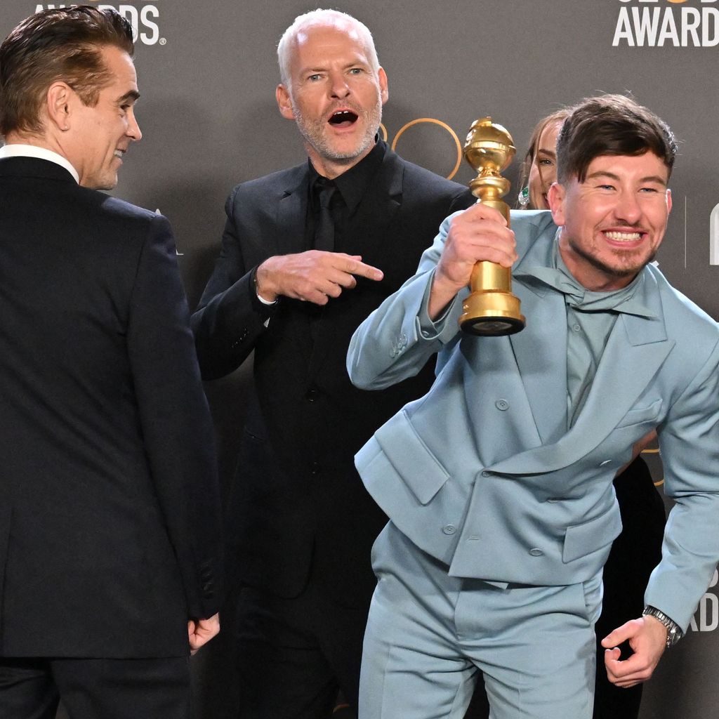 Colin Farrell, Martin McDonagh und Barry Keoghan bei den Golden Globe Awards 2023