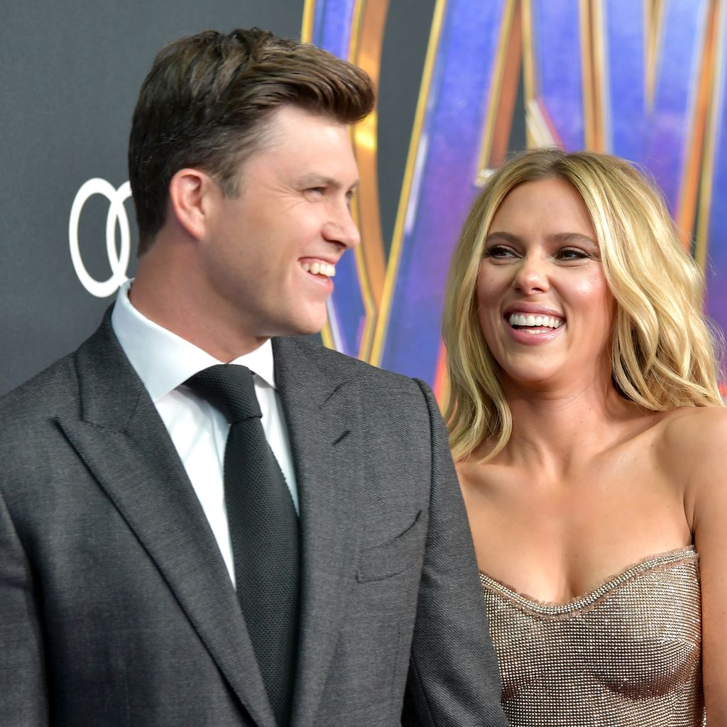 Colin Jost und Scarlett Johansson im Jahr 2019