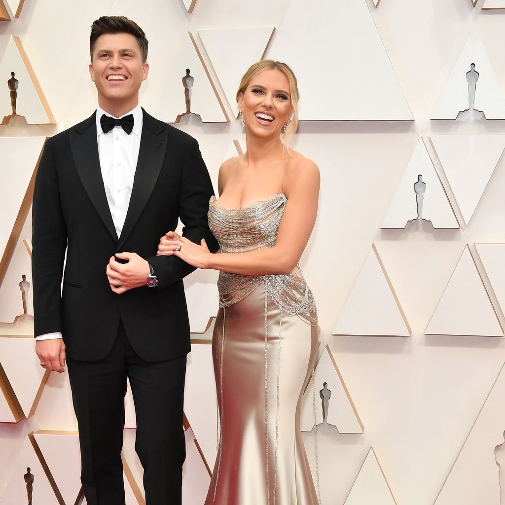 Colin Jost und Scarlett Johansson im Jahr 2020