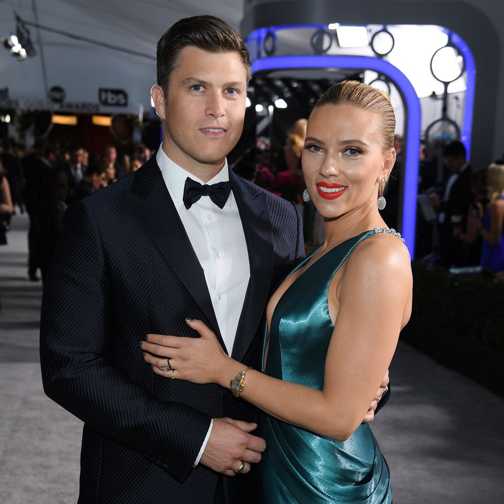 Colin Jost und Scarlett Johansson im Januar 2020