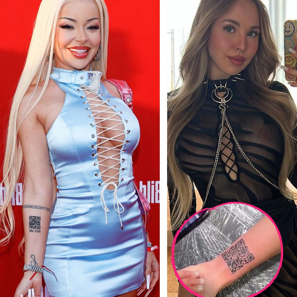 Katja Krasavice und Anastasia Hale mit ihren Tattoos