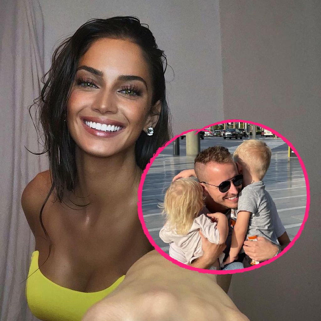 Tanja Makarić und Julian Claßen mit seinen Kindern Emily und Lio