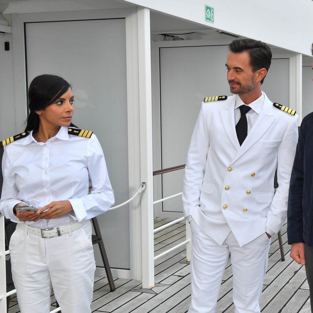 Collien Ulmen-Fernandes, Florian Silbereisen und Marlon Boess in "Das Traumschiff"