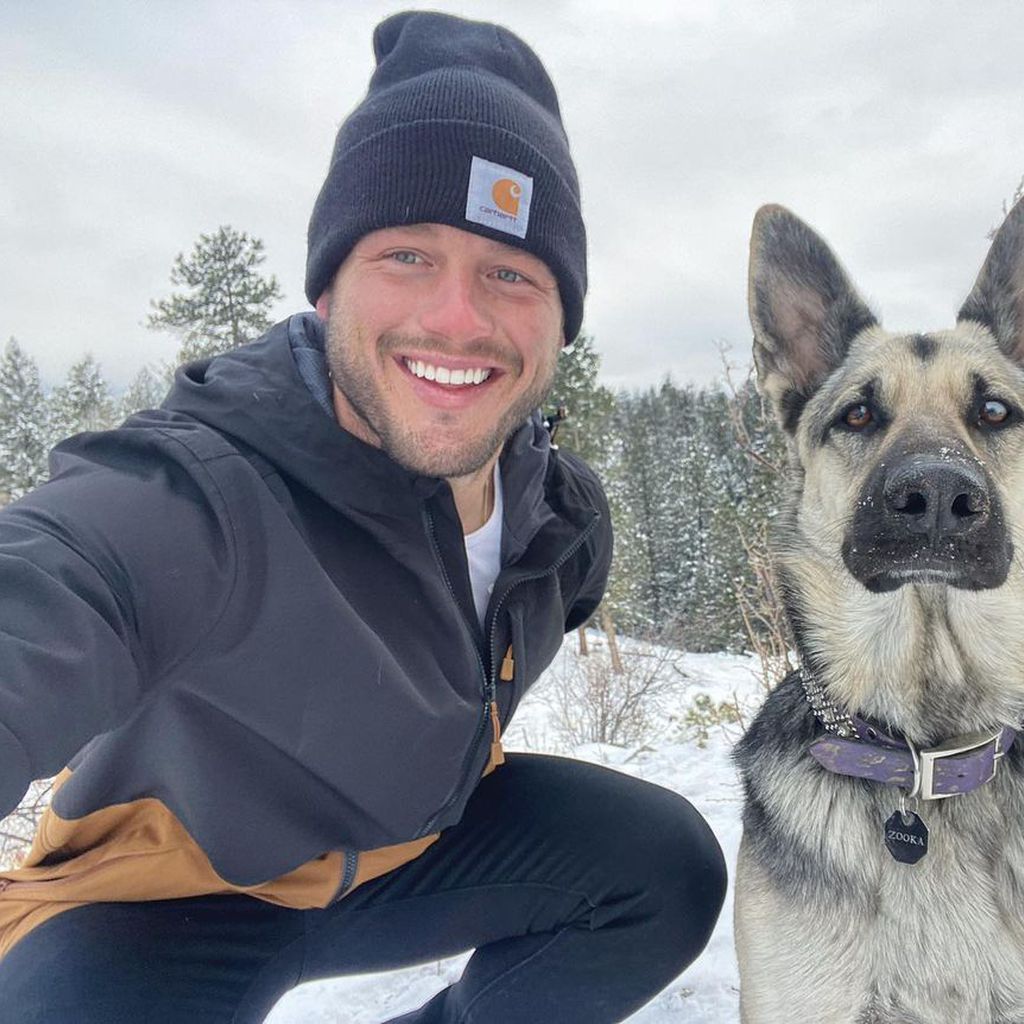 Colton Underwood mit seiner Hündin