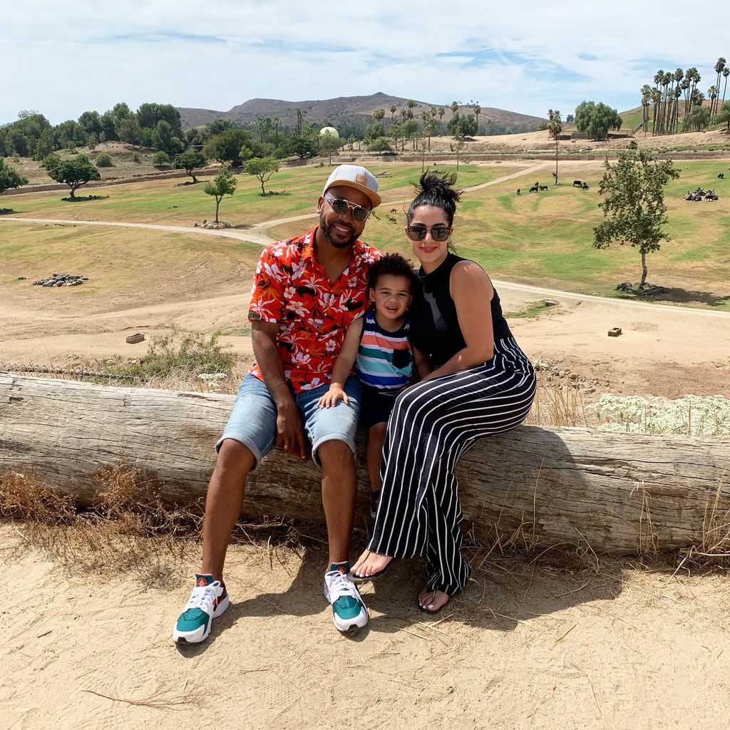 Columbus Short mit seiner Frau Aida und ihrem Sohn