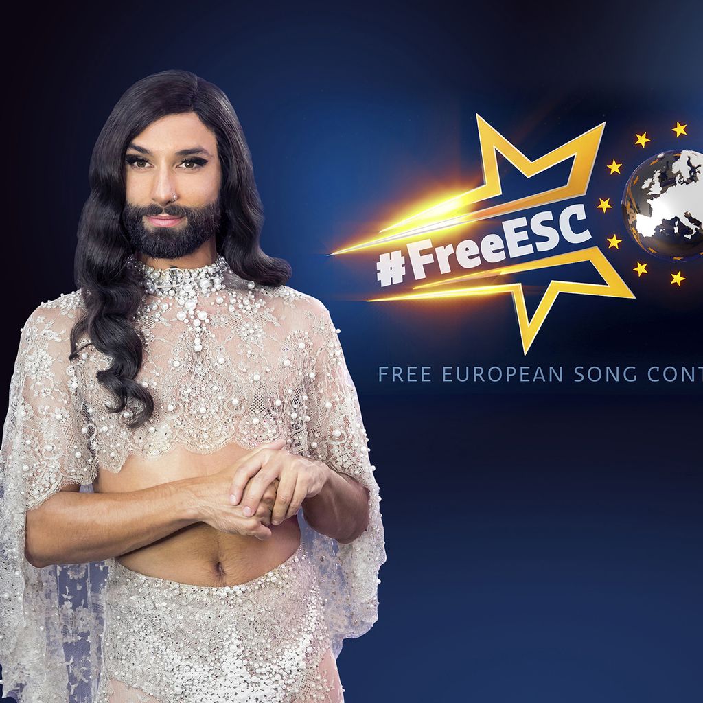 Conchita Wurst und Steven Gätjen, Moderatoren beim #FreeESC