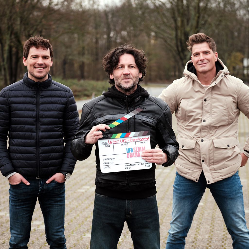 Constantin Lücke, Stefan Franz und Jan Ammann bei "Unter uns"