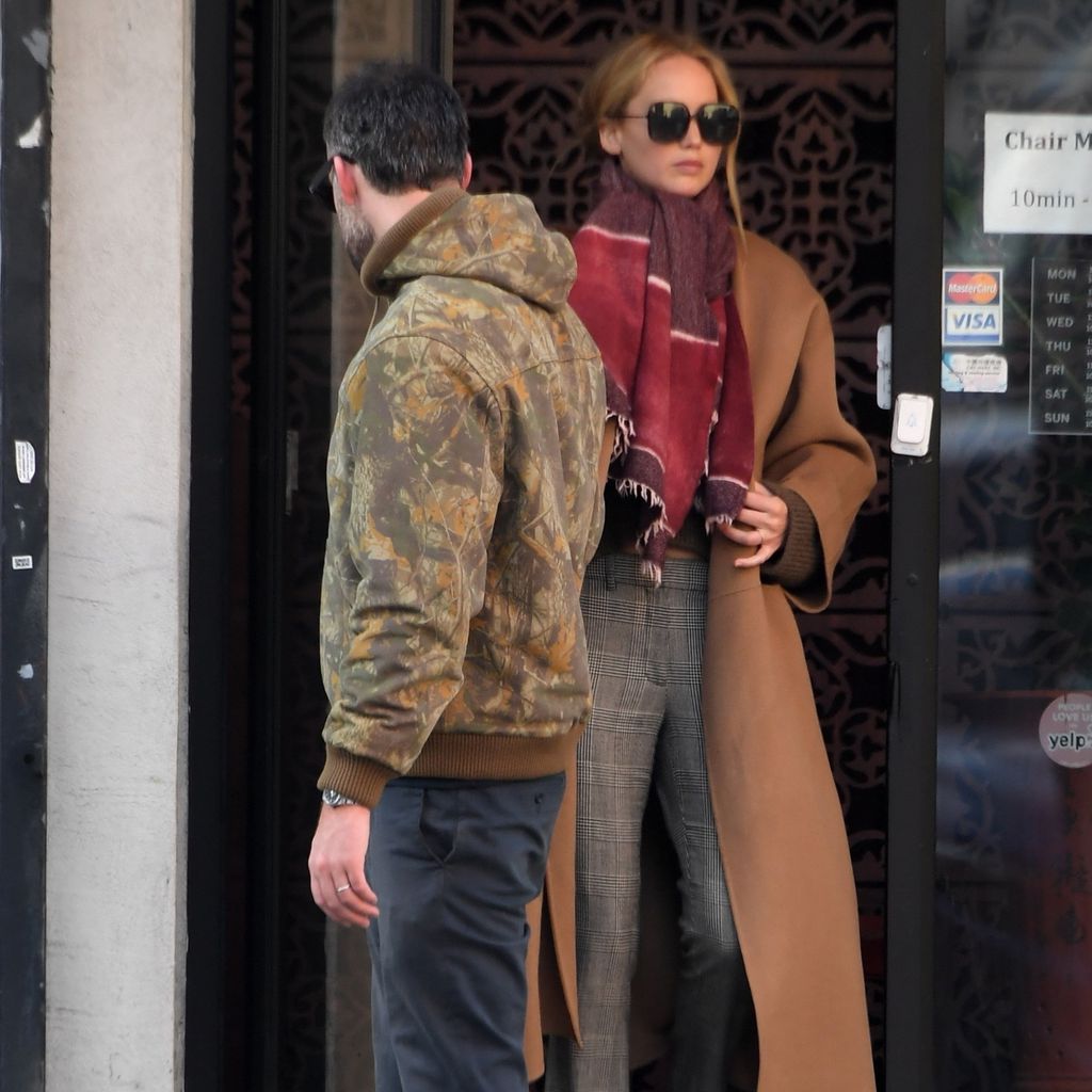 Cooke Maroney und Jennifer Lawrence beim Verlassen eines Spas in New York im November 2019
