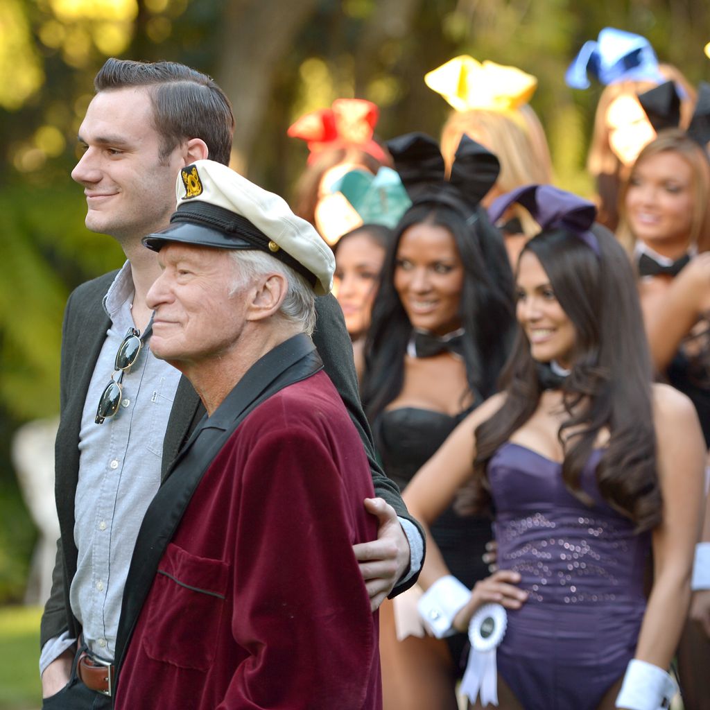 Hugh Hefner und sein Sohn Cooper