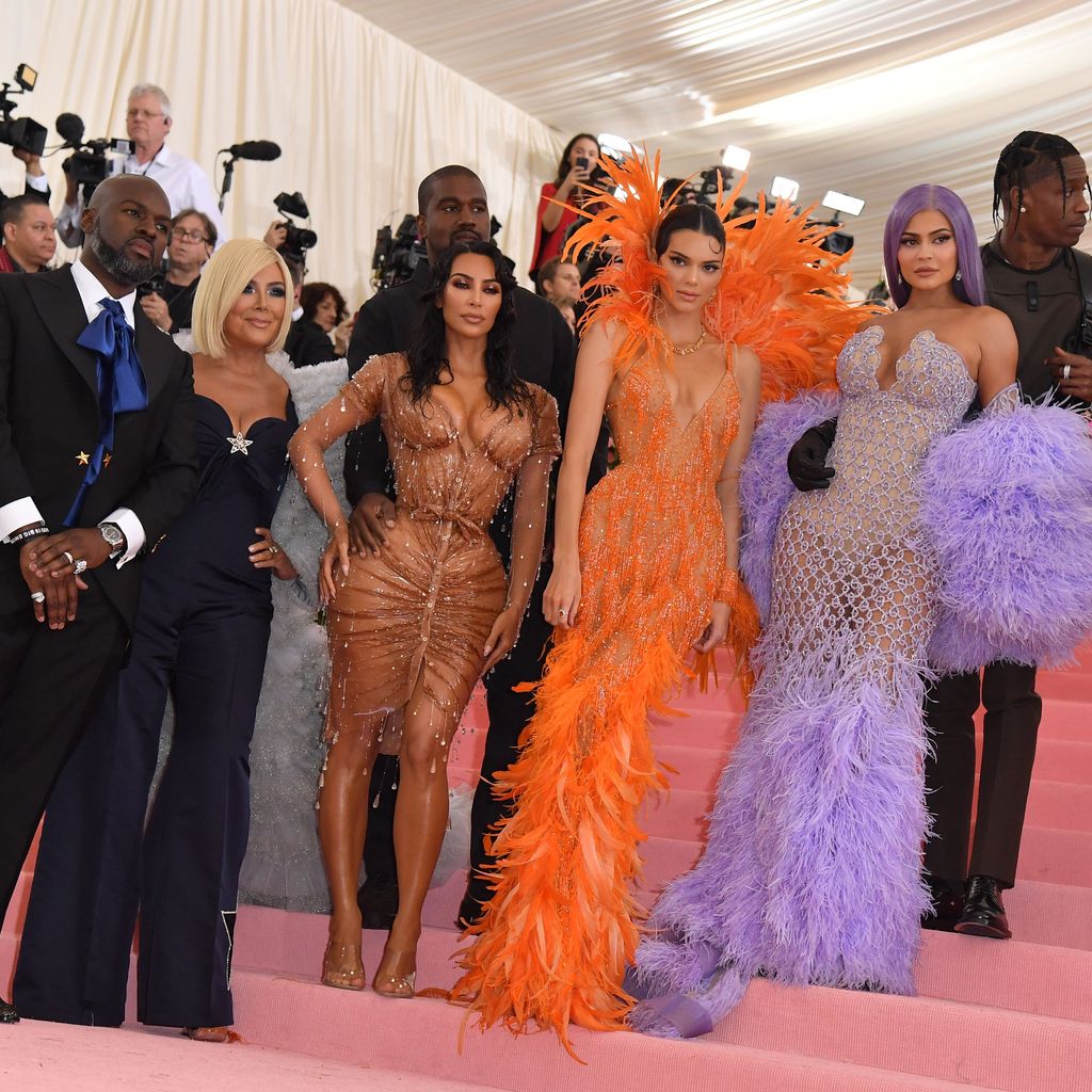 Corey Gamble, Kris Jenner, Kanye West, Kim Kardashian, Kendall Jenner, Kylie Jenner und Travis Scott