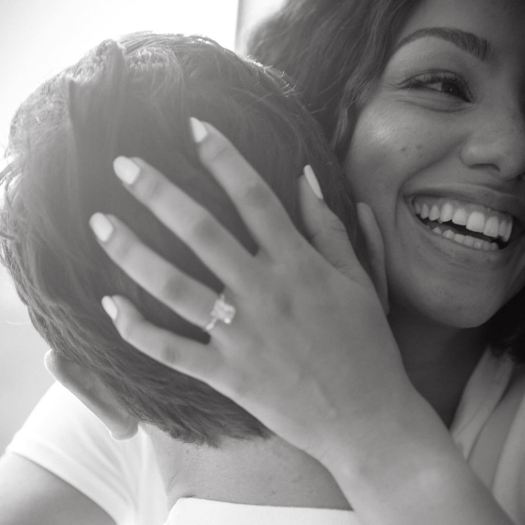 Corinne Foxx mit ihrem Verlobten Joe, Dezember 2023