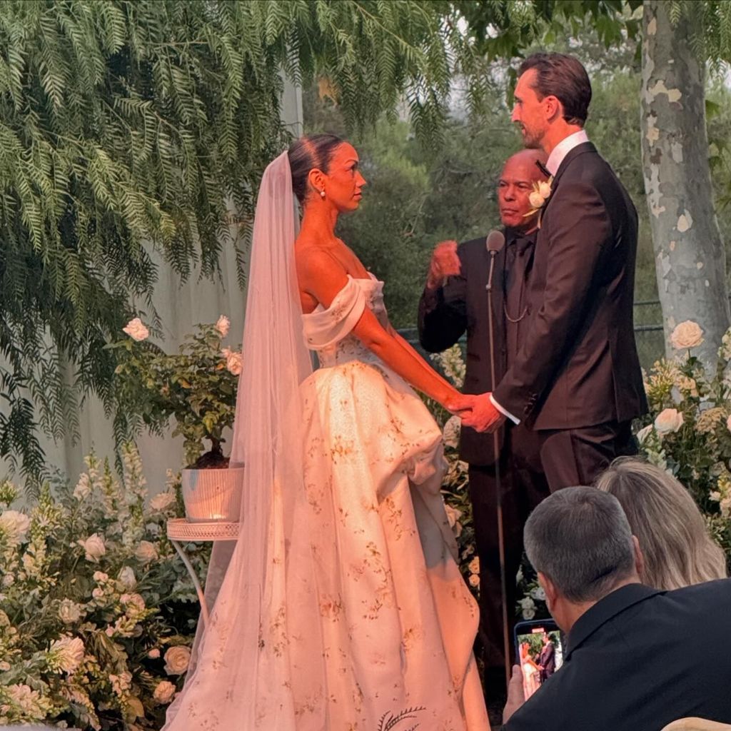 Corinne Foxx und Joe Hooten bei ihrer Hochzeit