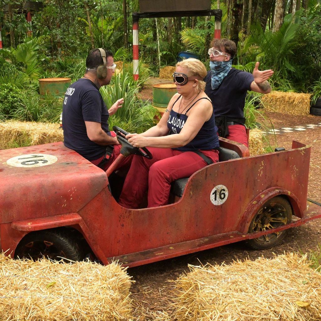 Cosimo, Claudia und Gigi bei ihrer Dschungelprüfung
