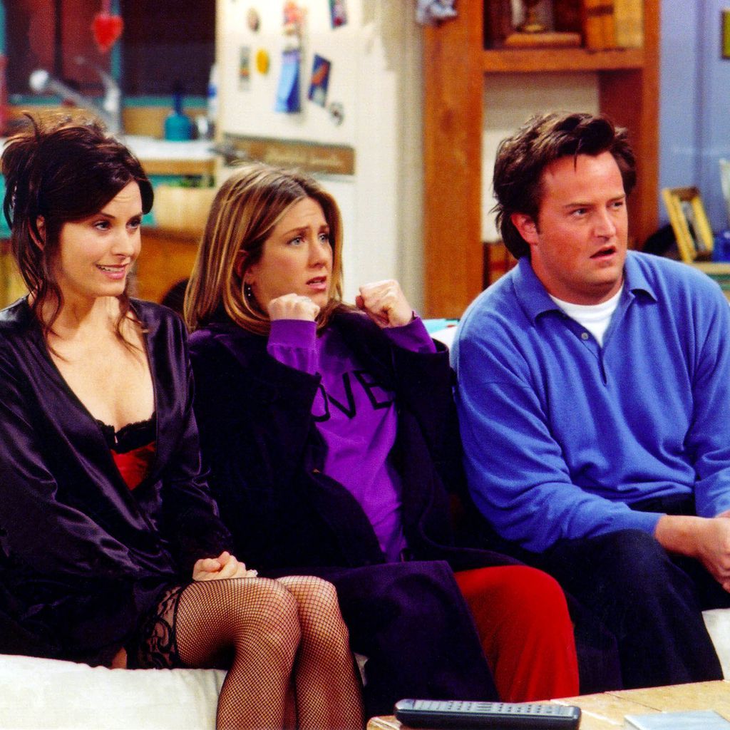 Courteney Cox, Jennifer Aniston und Matthew Perry in "Friends"