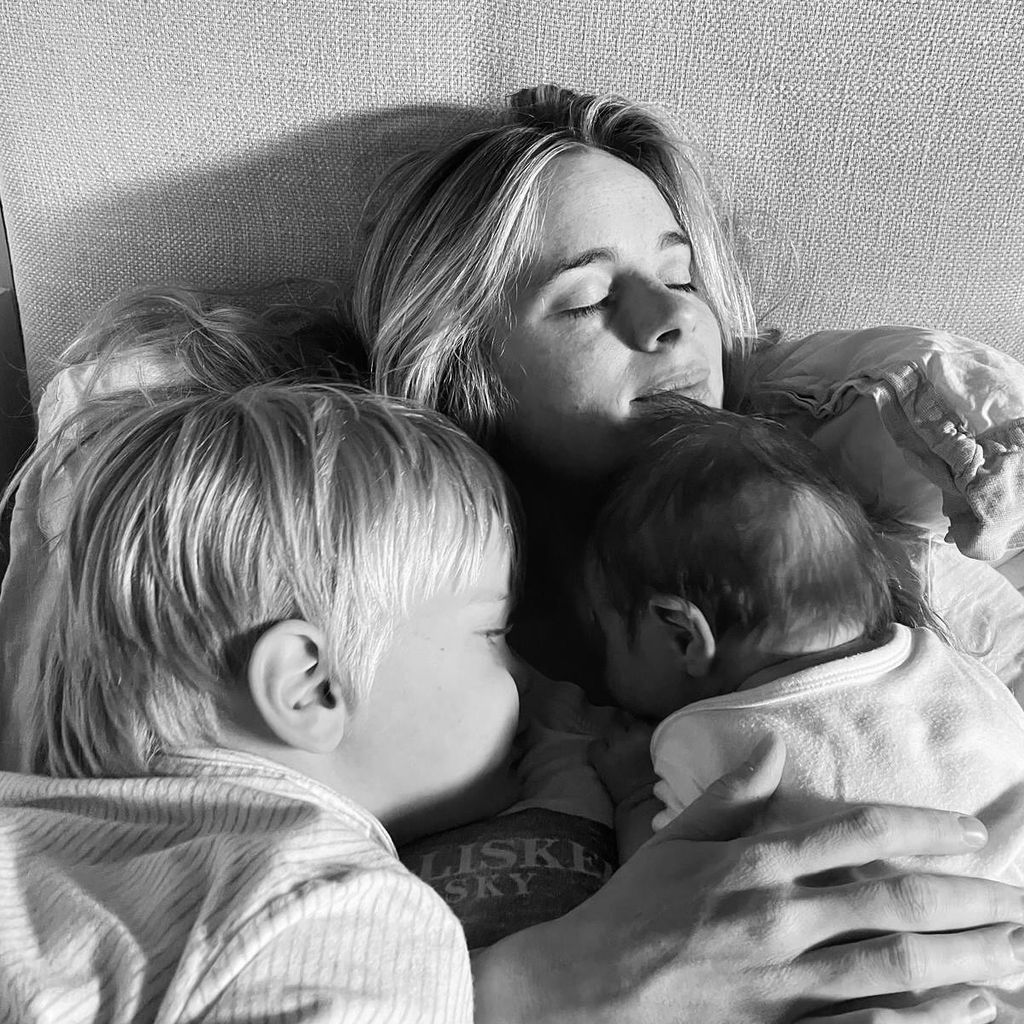 Cressida Bonas mit Sohn Wilbur und Tochter Delphina