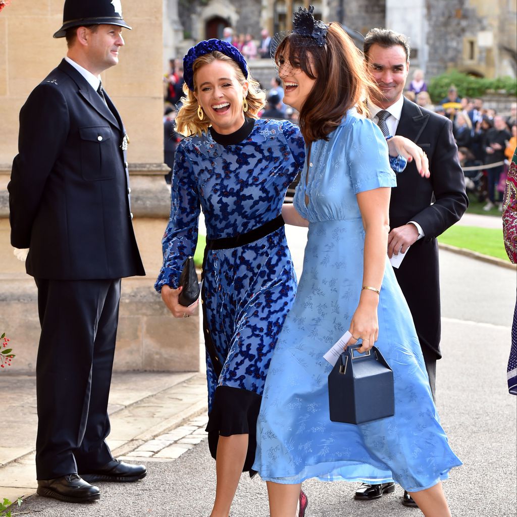 Cressida Bonas (l.) bei der Hochzeit von Prinzessin Eugenie und Jack Brooksbank