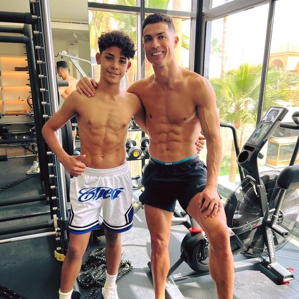 Cristiano Jr. und Cristiano Ronaldo