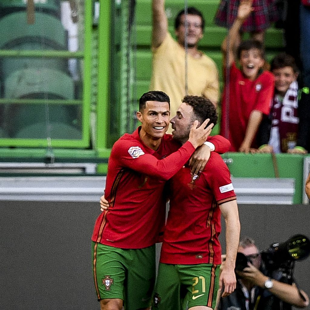 Cristiano Ronaldo und Diogo Jota, Portugisische Fußballstars