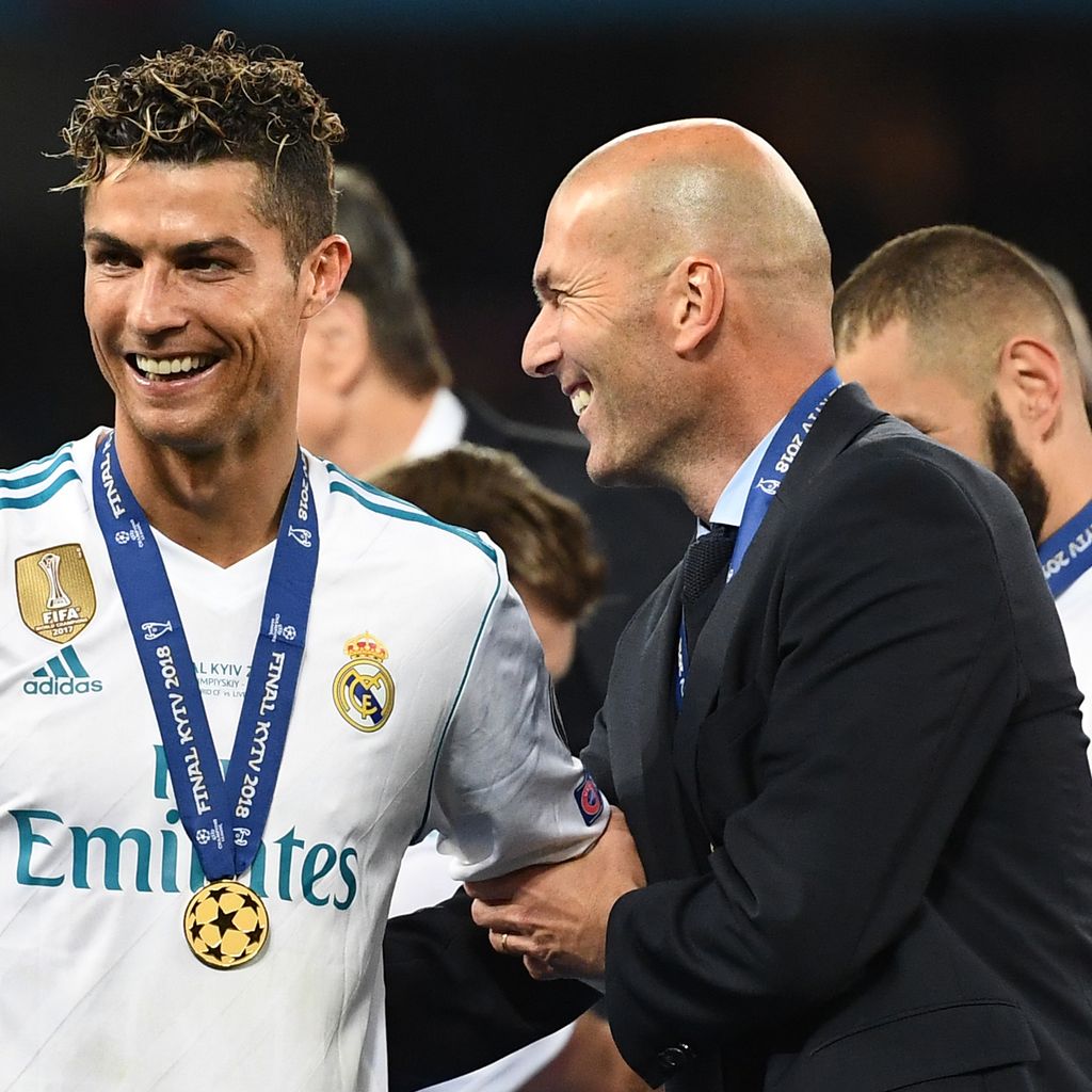 Cristiano Ronaldo und Zinedine Zidane nach dem Sieg im CL-Finale