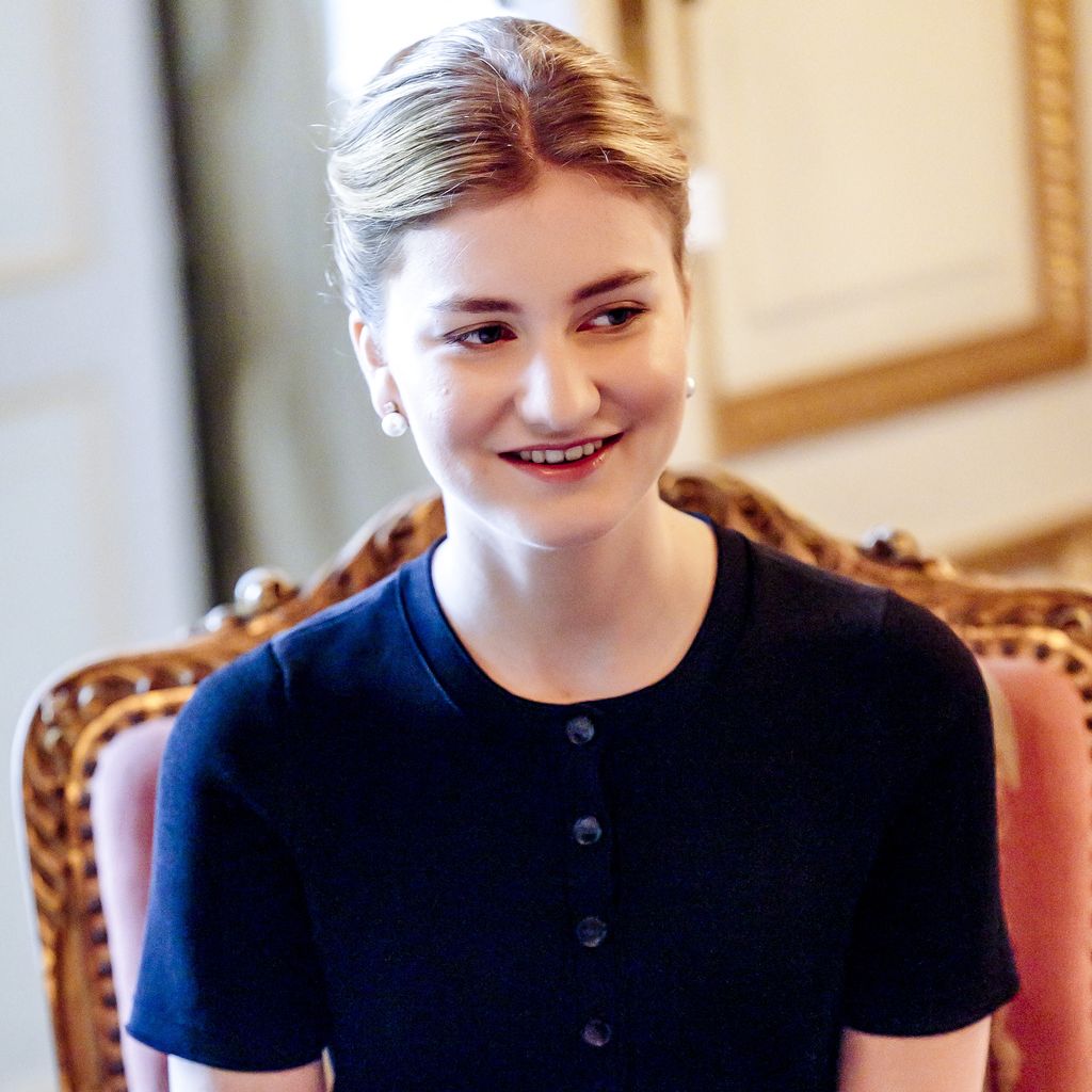 Crown Princess Elisabeth beim Treffen am Rande des königlichen Empfangs im Schloss Laeken