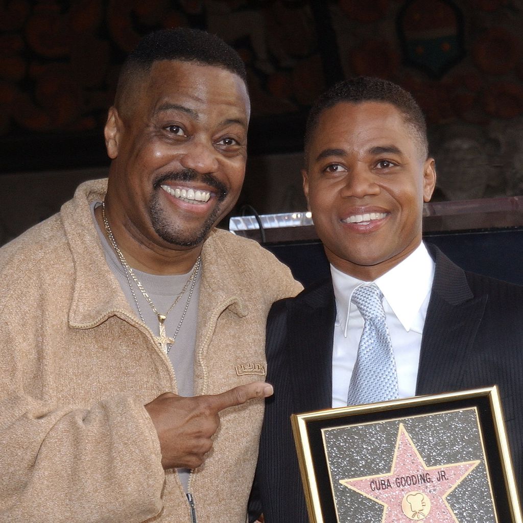 Cuba Gooding Jr. (rechts) mit seinem Vater Cuba Gooding Sr. im Februar 2002