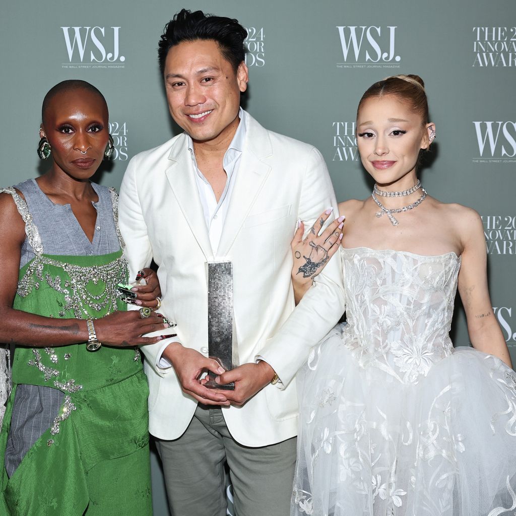 Cynthia Erivo, Jon M. Chu und Ariana Grande in New York City