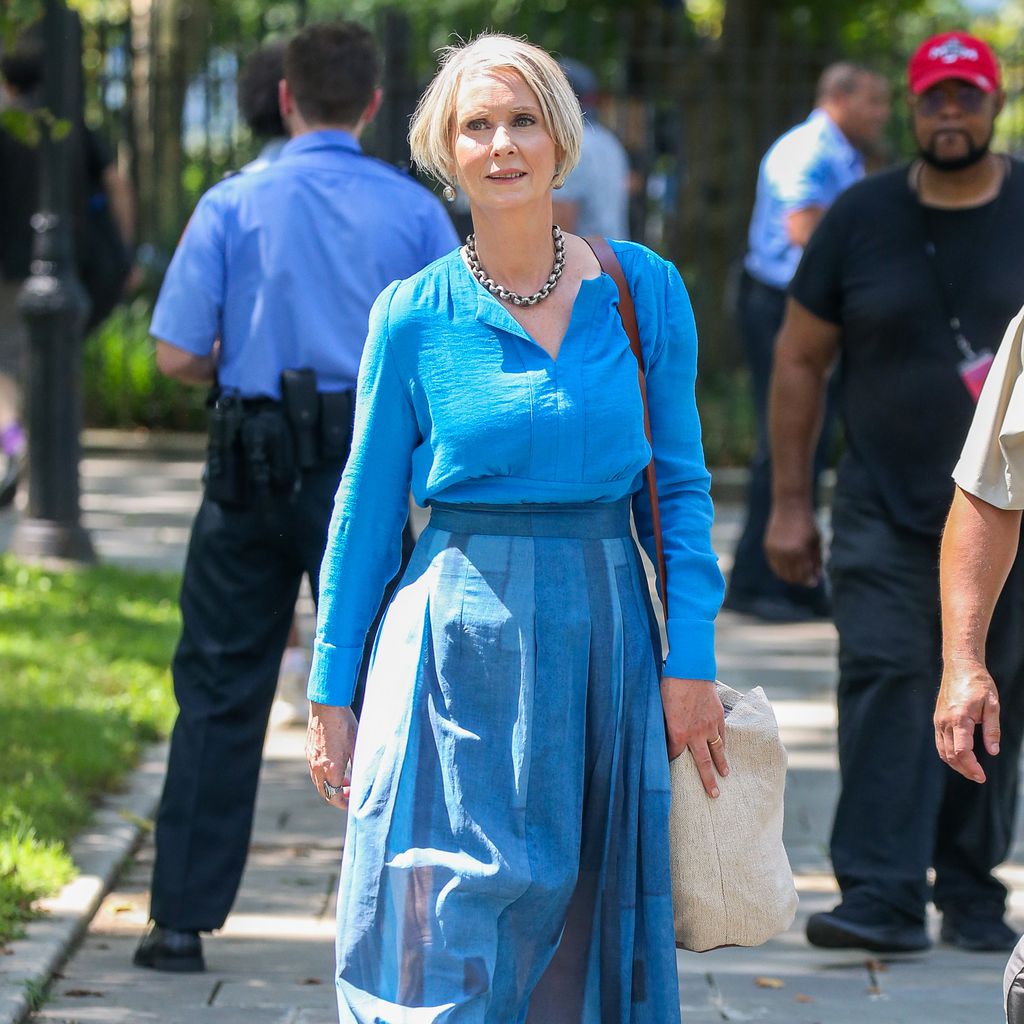 Cynthia Nixon am Set von "And Just Like That"