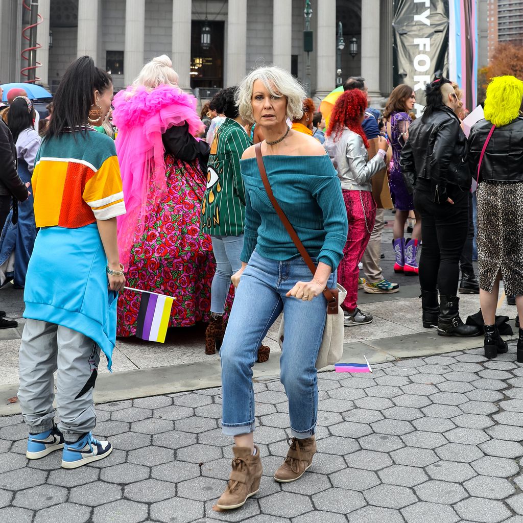 Cynthia Nixon beim "And Just Like That"-Dreh, 2021