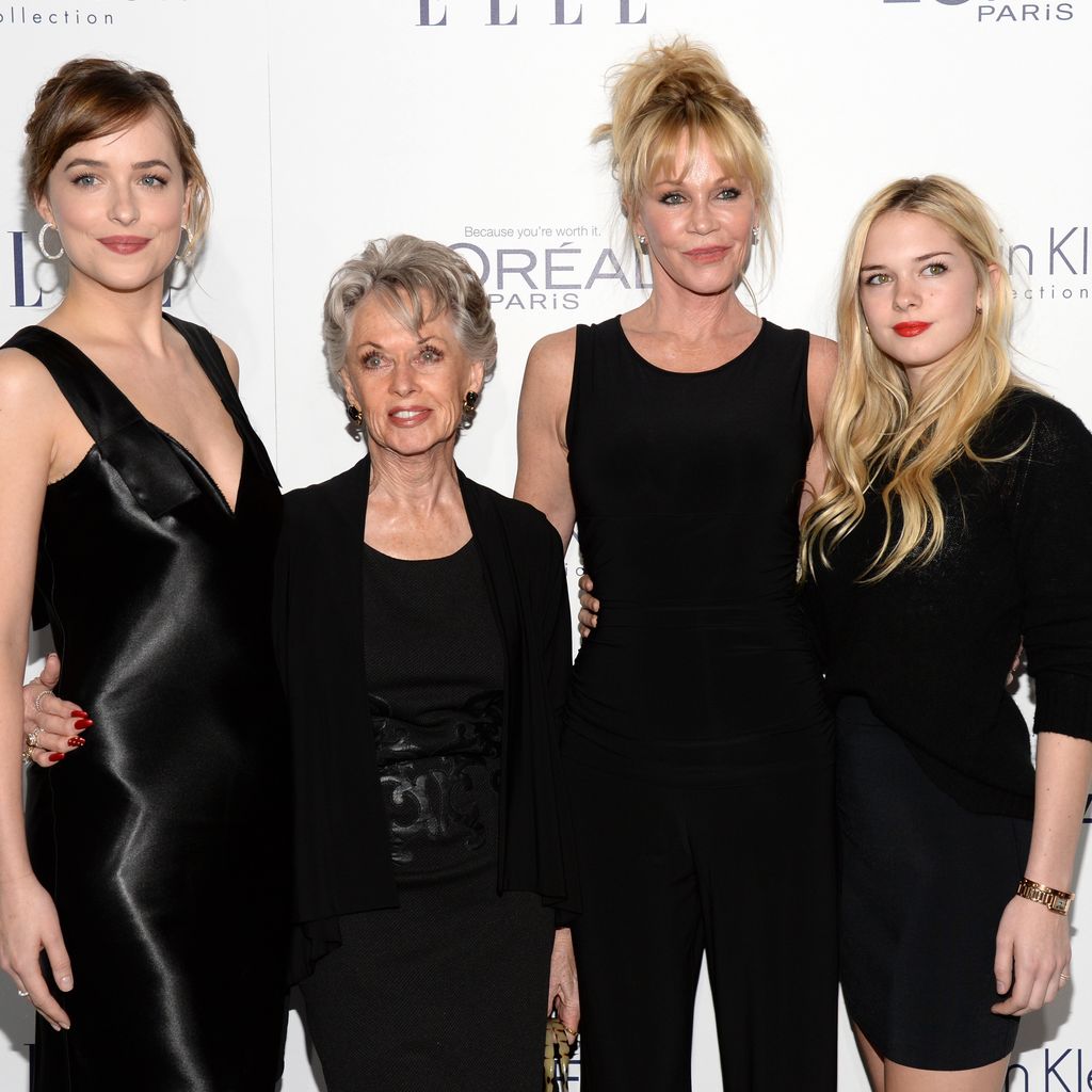 Dakota Johnson, Tippi Hedren, Melanie Griffith und Stella Banderas