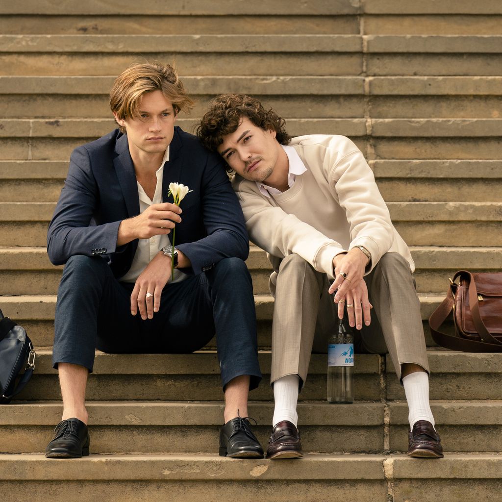 Damian Hardung und Justus Riesner in "Maxton Hall"