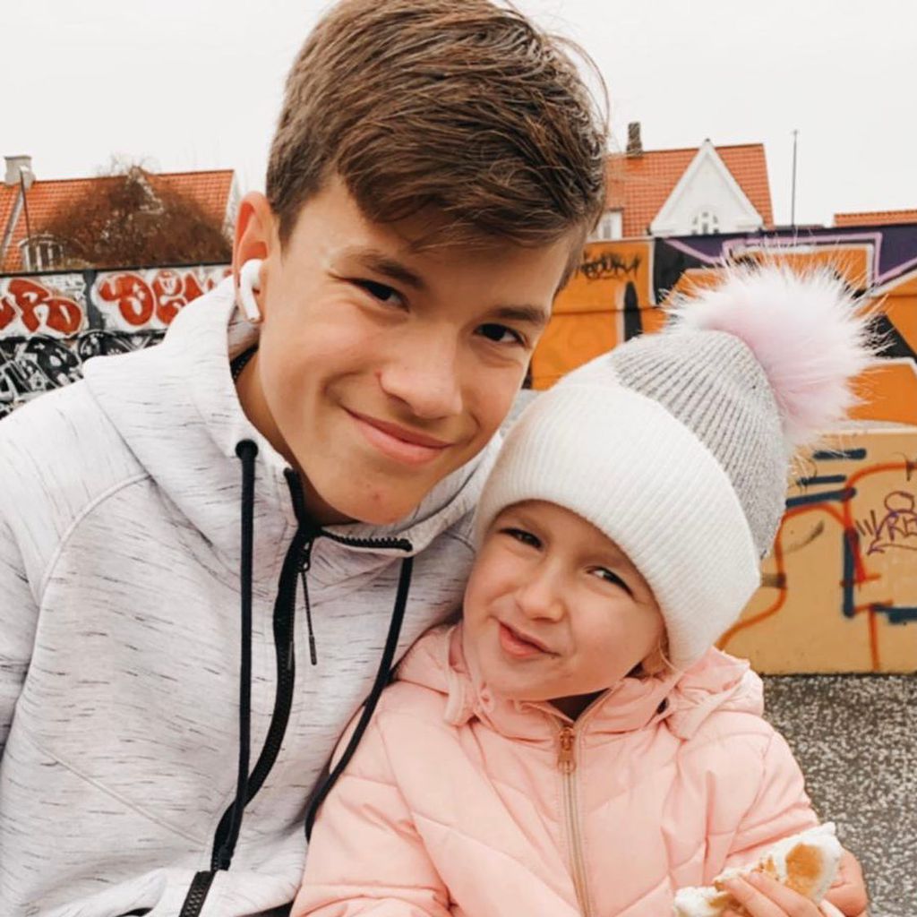 Damian van der Vaart mit seiner Schwester Jesslynn