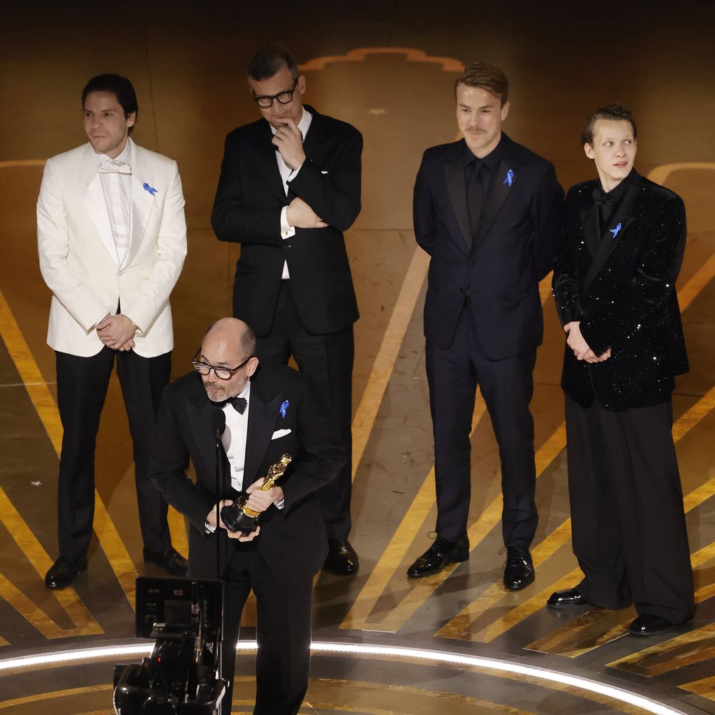 Daniel Brühl, Edward Berger, Malte Grunert, Albrecht Schuch und Felix Kammerer von "Im Westen nichts