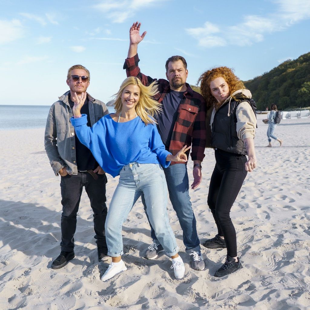 Daniel Roesner, Susan Sideropoulos, Daniel Fehlow und Sarah Hannemann, "Leon"-Stars