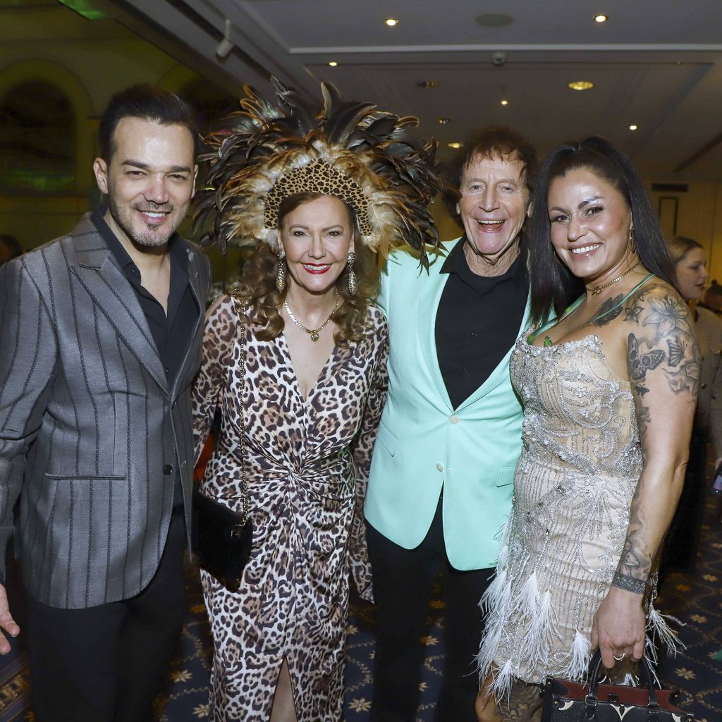 Daniel Lopes, Ilona Baumgart, Franz Lambert und Jasmin Herren bei Julian F. M. Stoeckels Dschungelparty am 23.01.2026 in Berlin