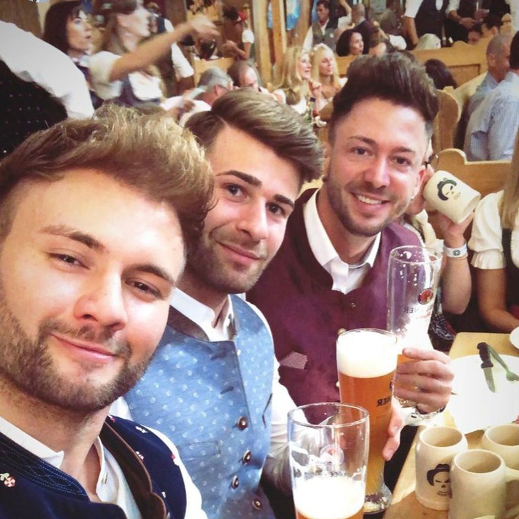 Daniel Lott, Marco Schmidt und Keno Rüst auf dem Oktoberfest 2019