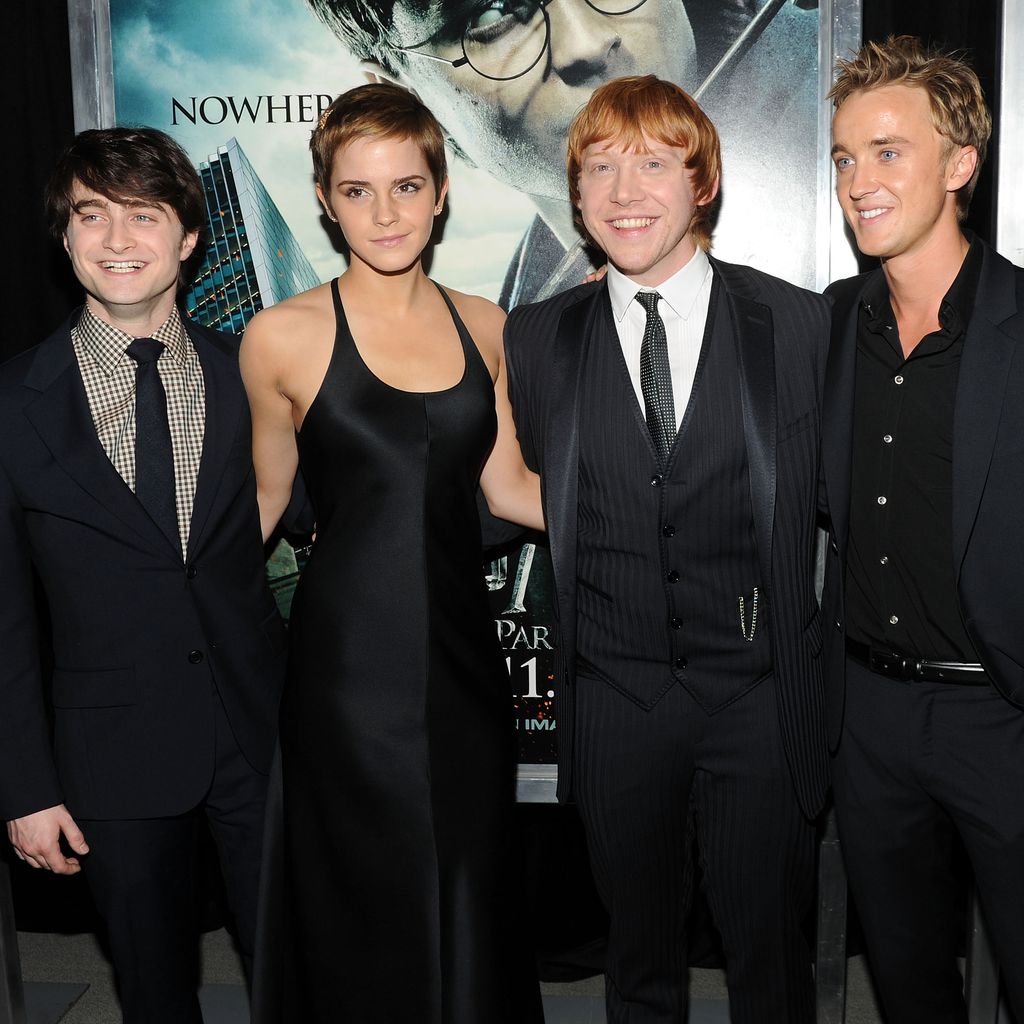 Daniel Radcliffe, Emma Watson, Rupert Grint und Tom Felton 2010 in New York City